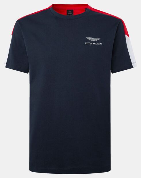 T-Shirt Bicolore Aston Martin Racing bleu/rouge